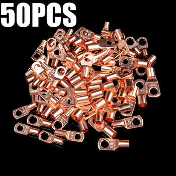 50Pcs SC6-6 SC6-8 SC10-6 Pocínované Medené Očko Krúžku Drôt Konektory pre Batérie Holými Kábel Elektrického Drôtu Krimpovacie Terminálu