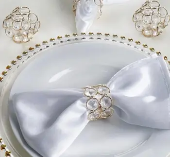 Doprava zadarmo Akryl Crystal svadobné party stôl dekorácie 100 ks/veľa obrúsok krúžok Dia-5cm Výška-4cm Serviette Držiteľ