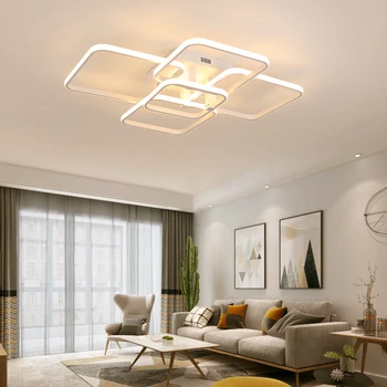 TCY Obdĺžnik Akryl Hliníkové Moderné Led stropné svietidlá pre obývacej izby, spálne, White/Black Led Stropné Lampy, Svietidlá, AC85-265V